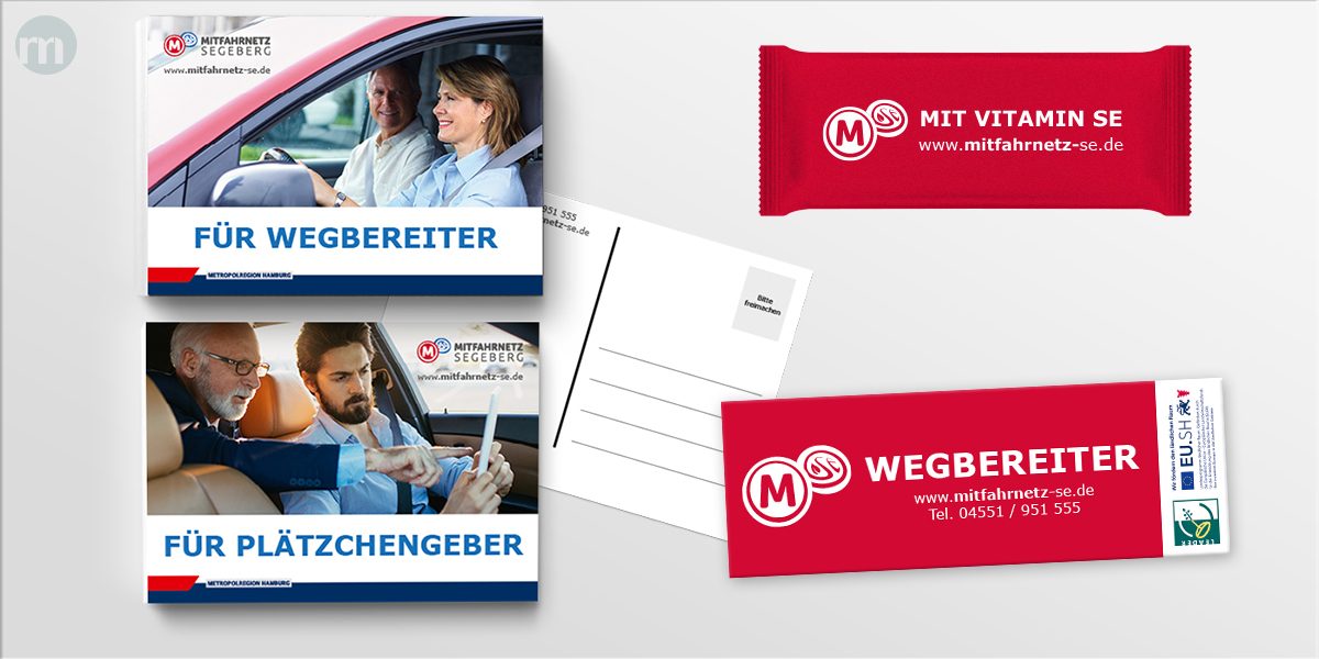 marktrausch Blog: Mitfahrnetz Segeberg – Darstellung Postkarten und Werbeartikel